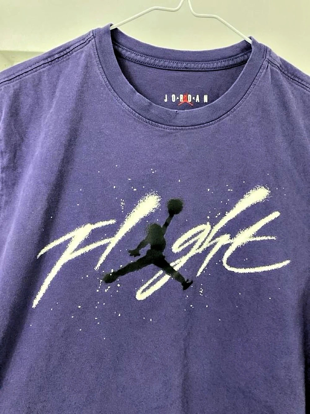 Air Jordan Flight spray paint Graphic Tee Purple